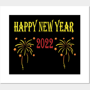 happy new year 2022 Posters and Art